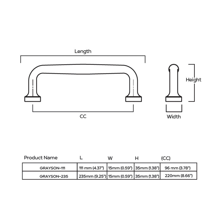 GRAYSON Handle - Polished Nickel
