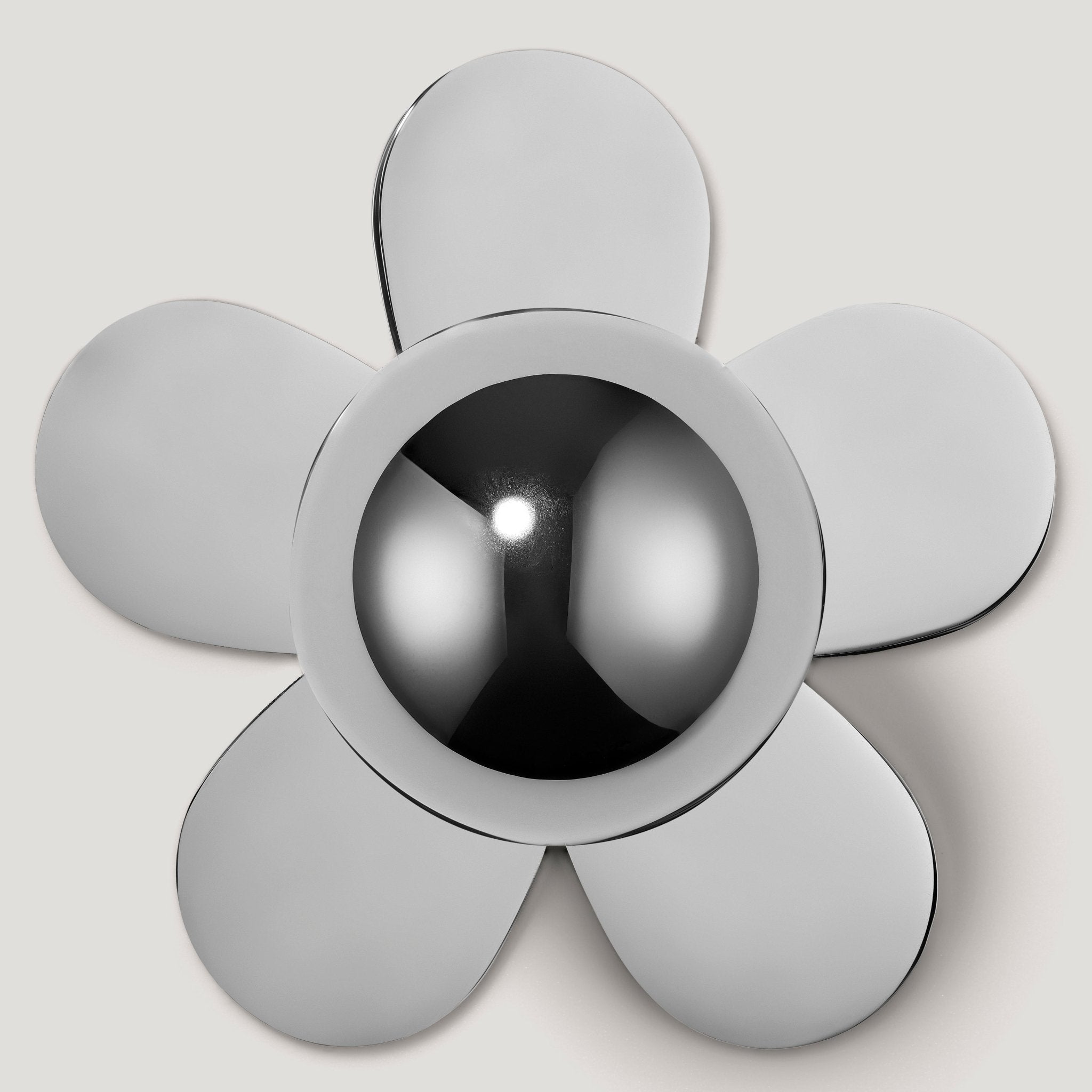 ADA Flower Knob Backplate - Polished Nickel - Plank Hardware