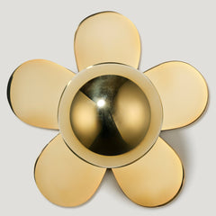 ADA Flower Knob Backplate - Unlacquered Brass - Plank Hardware