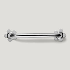 ADA Handle with Flower Backplates - Polished Nickel - Plank Hardware