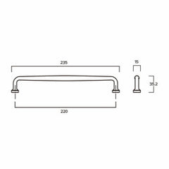 ADA Handle with Flower Backplates - Polished Nickel - Plank Hardware