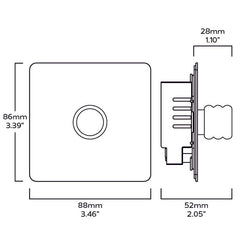 ALVA 1G Paintable Dimmer Switch - Brass - Plank Hardware