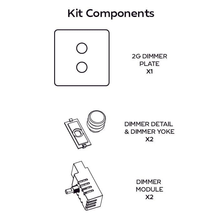 ALVA 2G Paintable Dimmer Switch - Brass - Plank Hardware