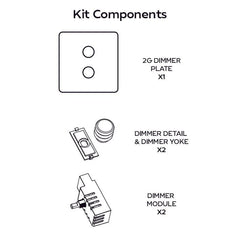 ALVA 2G Paintable Dimmer Switch - Brass - Plank Hardware