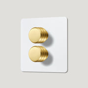 ALVA 2G Paintable Dimmer Switch - Brass - Plank Hardware