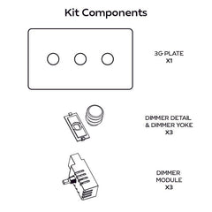 ALVA 3G Paintable Dimmer Switch - Brass - Plank Hardware