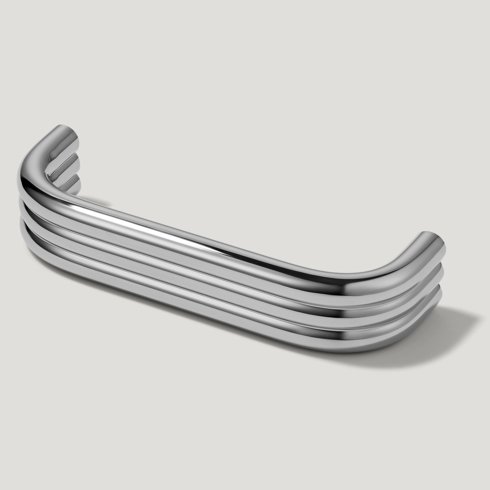 ALVA Tubular D Bar Handle - Polished Nickel - Plank Hardware