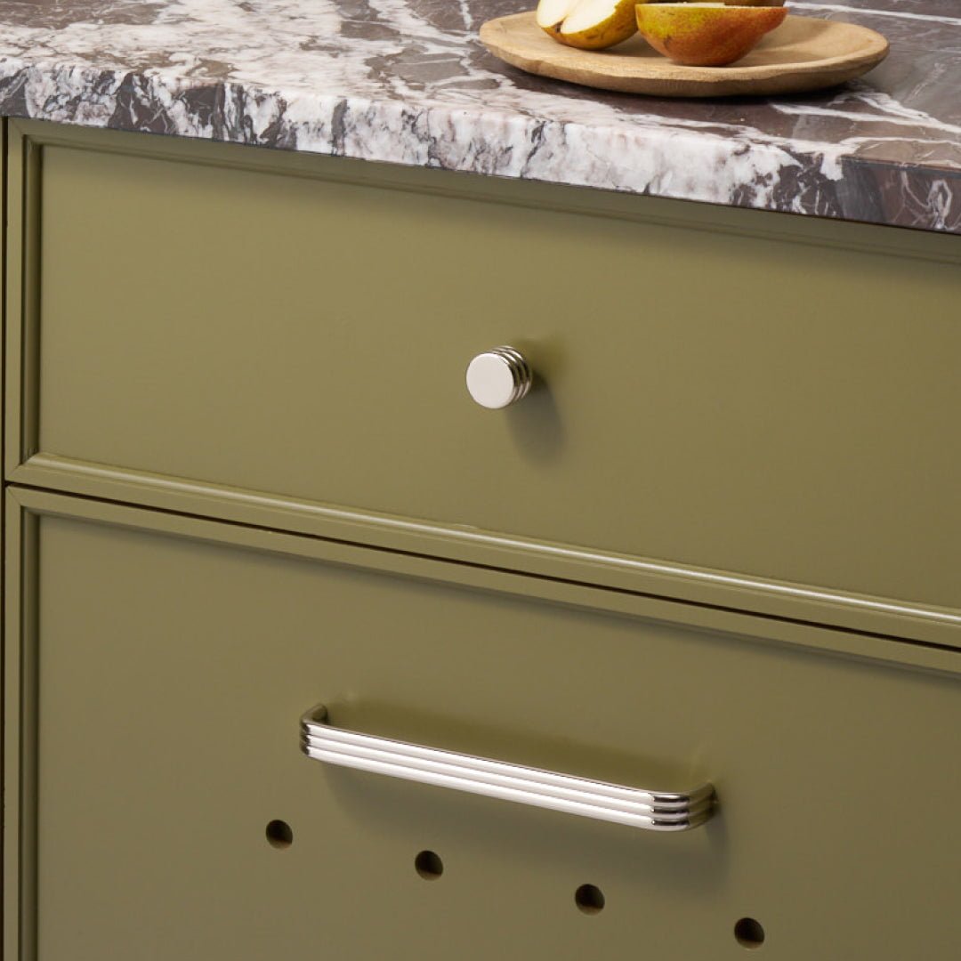 ALVA Tubular D Bar Handle - Polished Nickel - Plank Hardware