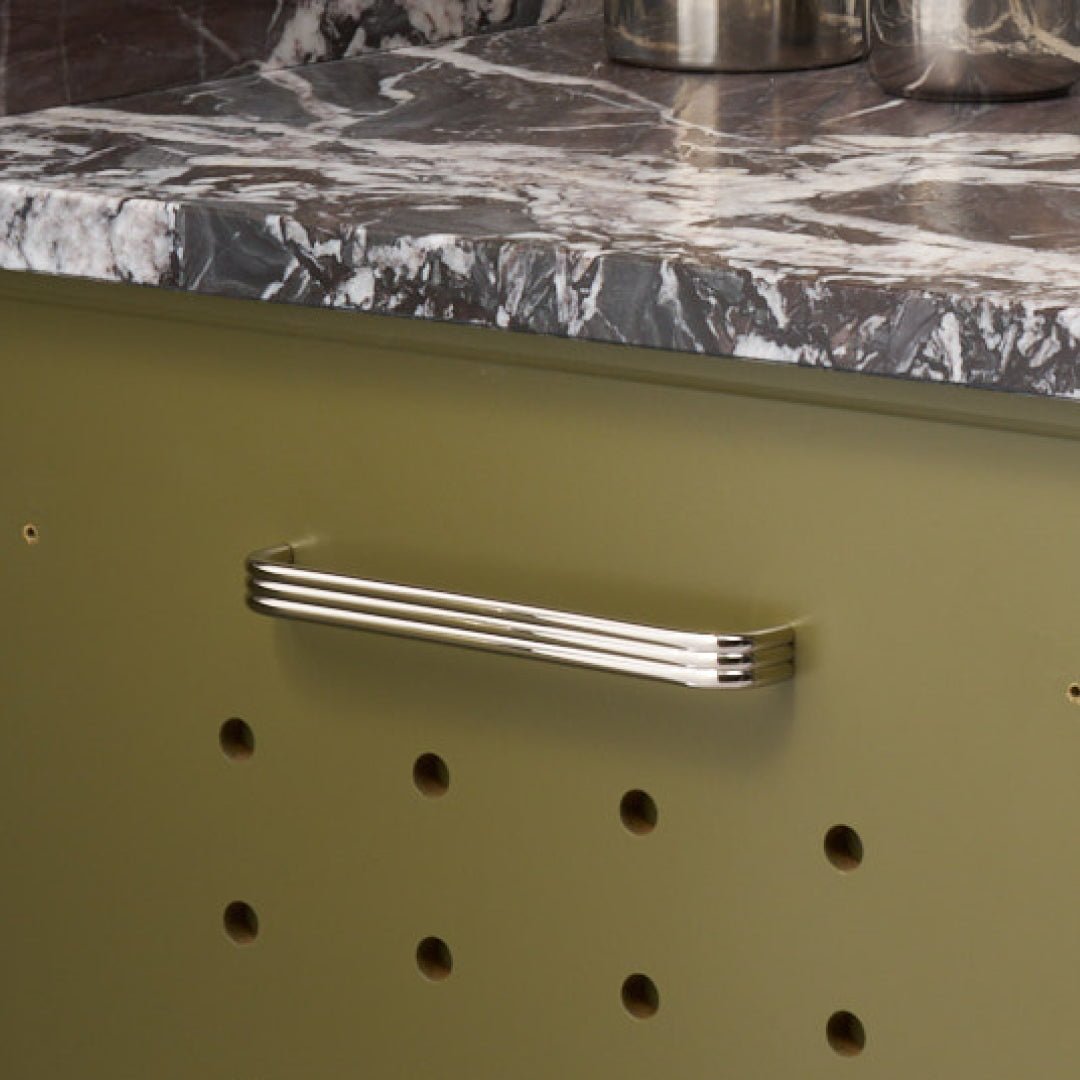 ALVA Tubular D Bar Handle - Polished Nickel - Plank Hardware