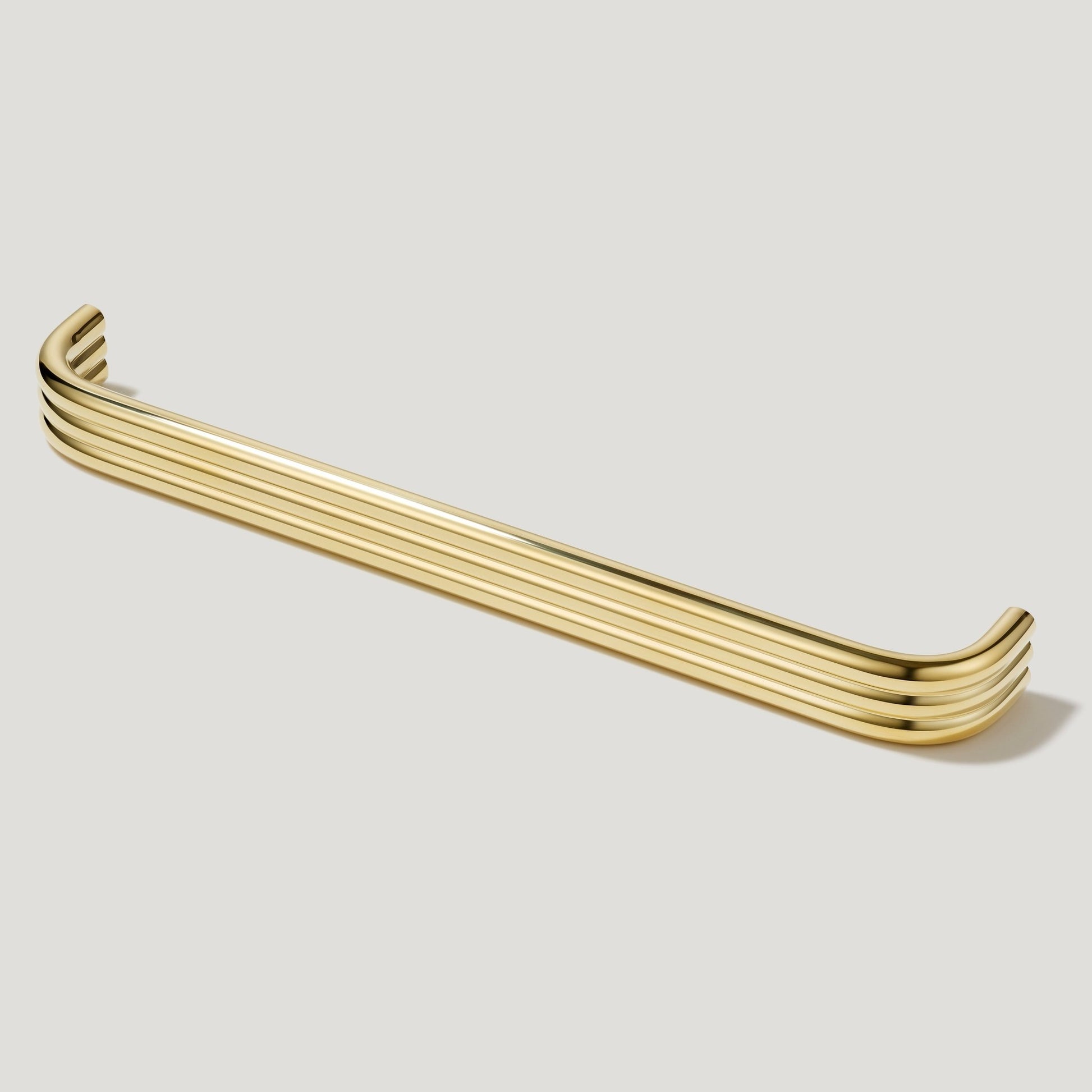 ALVA Tubular D Bar Handle - Unlacquered Brass - Plank Hardware