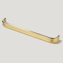 ALVA Tubular D Bar Handle - Unlacquered Brass - Plank Hardware