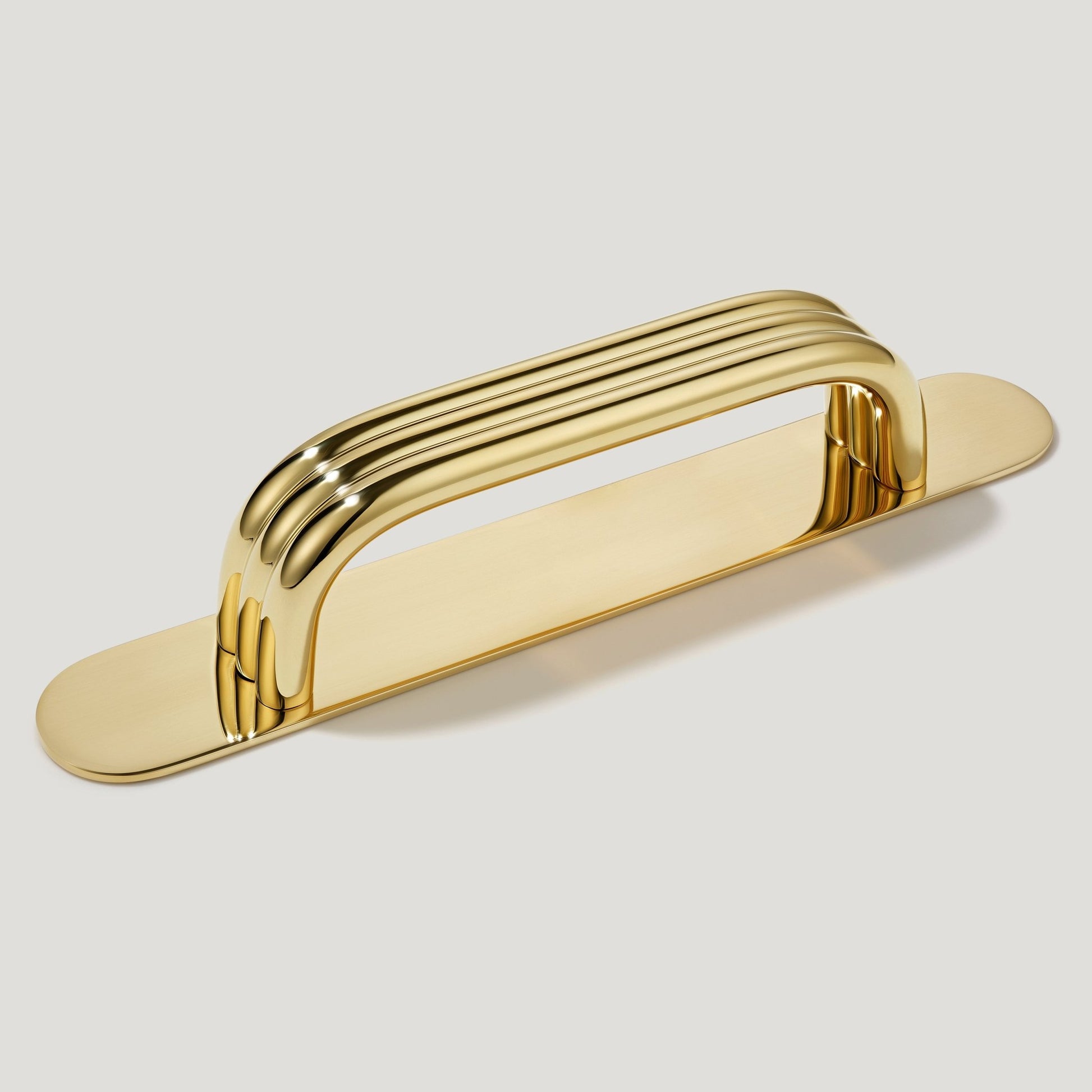 ALVA Tubular D Bar Handle - Unlacquered Brass - Plank Hardware