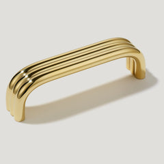 ALVA Tubular D Bar Handle - Unlacquered Brass - Plank Hardware