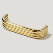 ALVA Tubular D Bar Handle - Unlacquered Brass - Plank Hardware