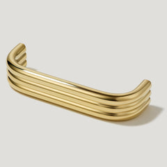 ALVA Tubular D Bar Handle - Unlacquered Brass - Plank Hardware