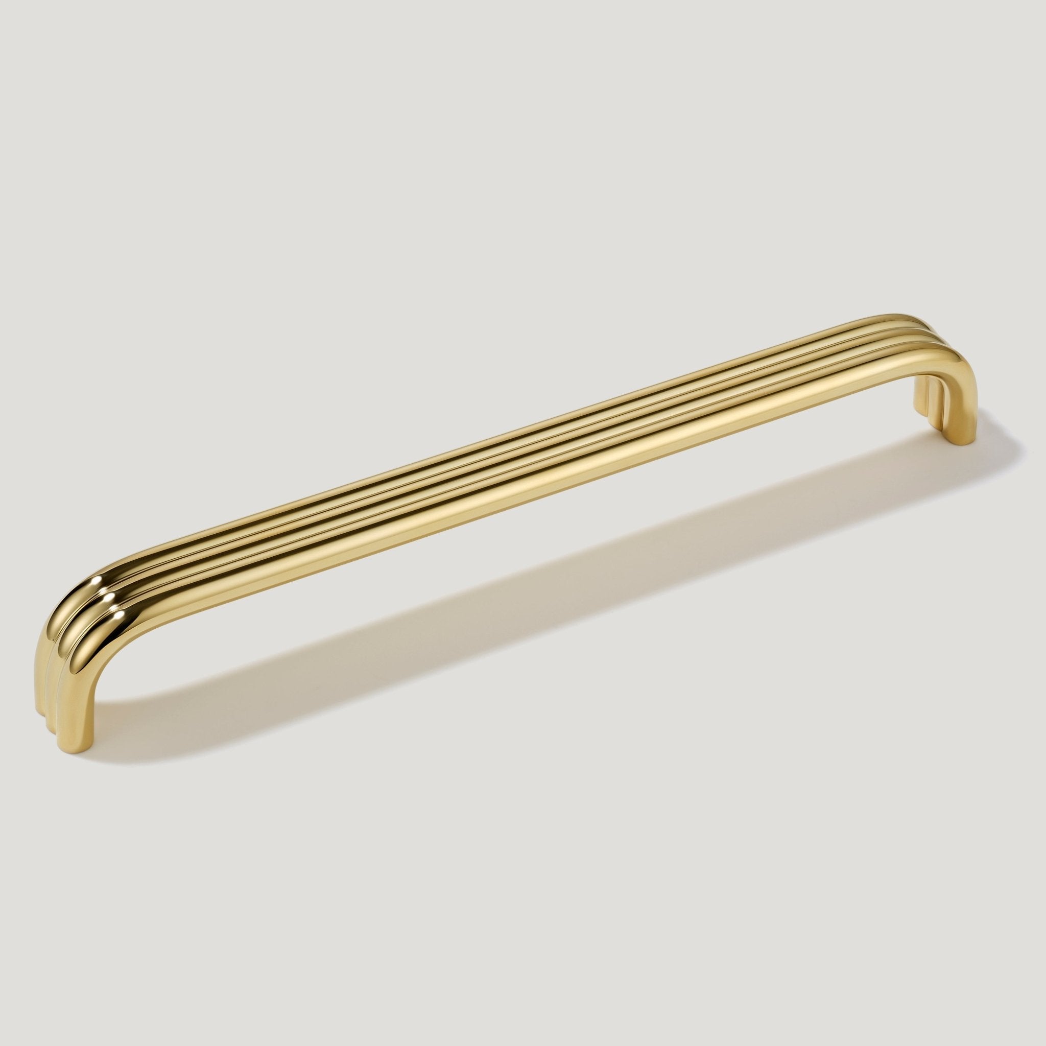 ALVA Tubular D Bar Handle - Unlacquered Brass - Plank Hardware