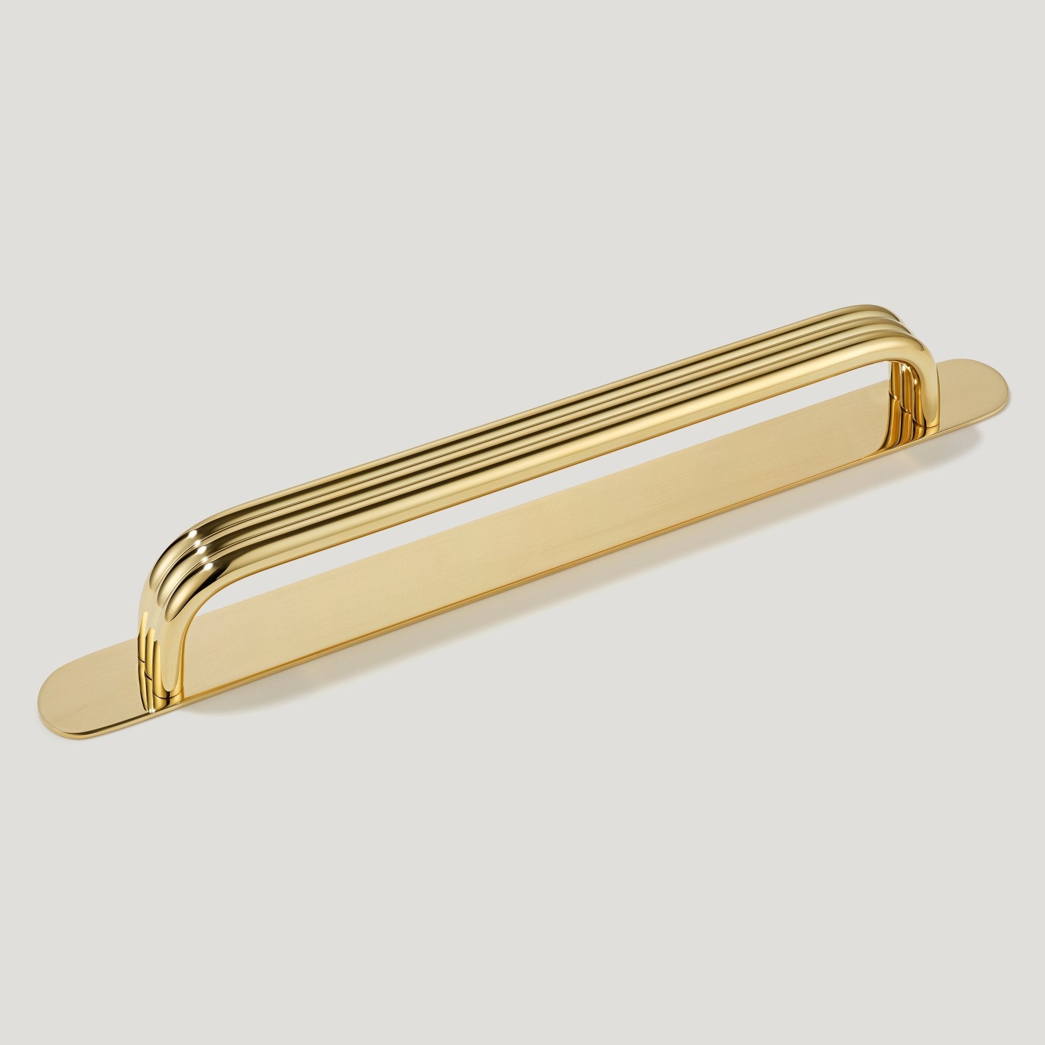 ALVA Tubular D Bar Handle - Unlacquered Brass - Plank Hardware