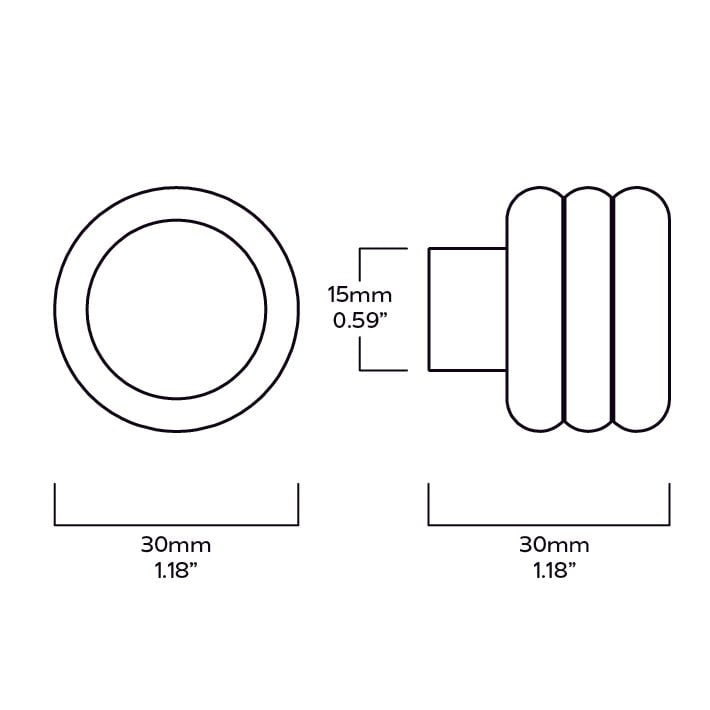 ALVA Tubular Single Fixing Hook - Polished Nickel - Plank Hardware