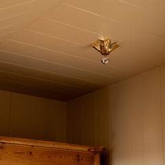 ASTER Flush Mount Light - Unlacquered Brass - Plank Hardware