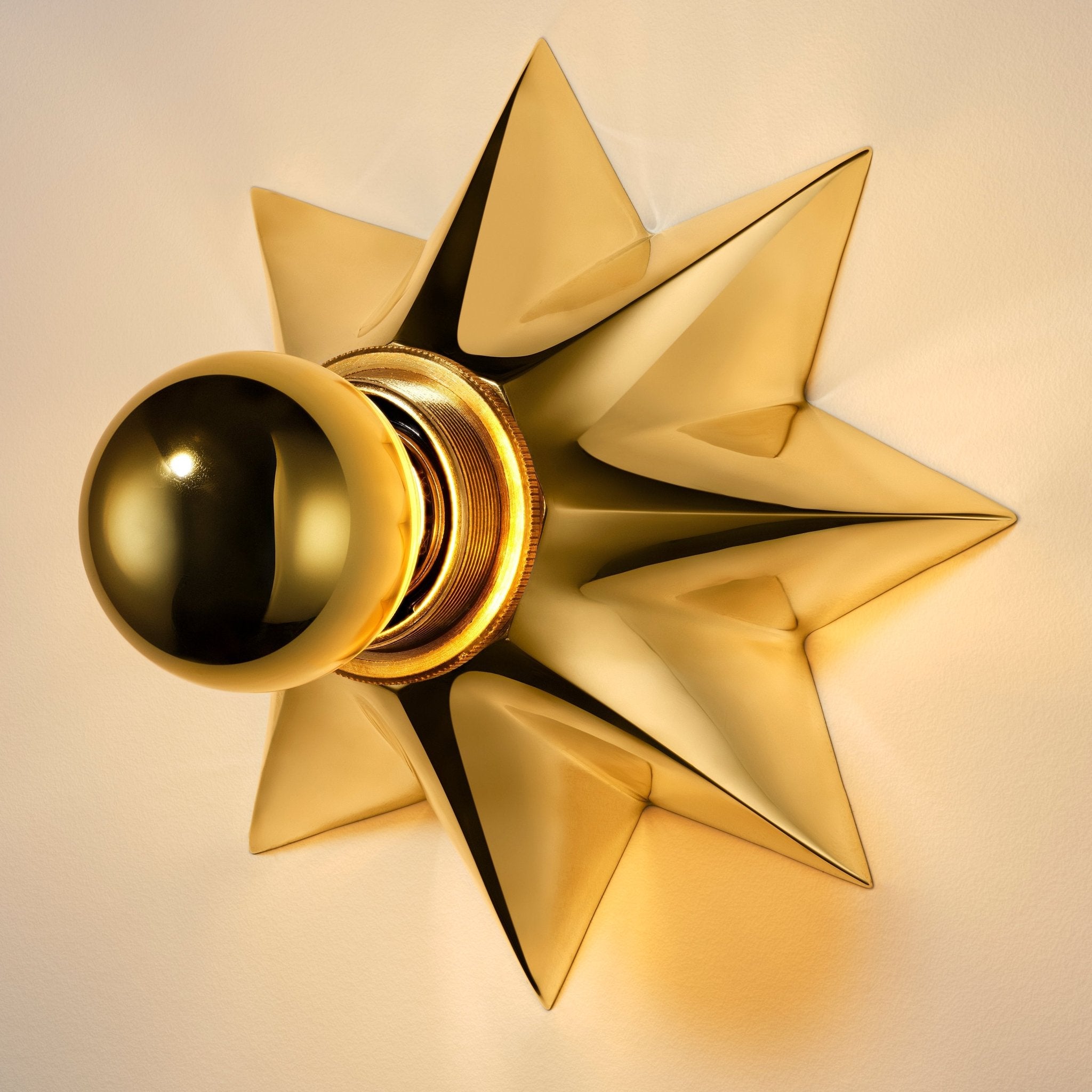 ASTER Flush Mount Light - Unlacquered Brass - Plank Hardware