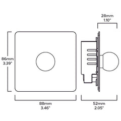 BOBBIN 1G Paintable Dimmer Switch - Brass - Plank Hardware