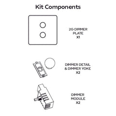 BOBBIN 2G Paintable Dimmer Switch - Brass - Plank Hardware