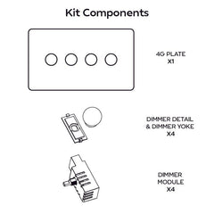 BOBBIN 4G Paintable Dimmer Switch - Brass - Plank Hardware