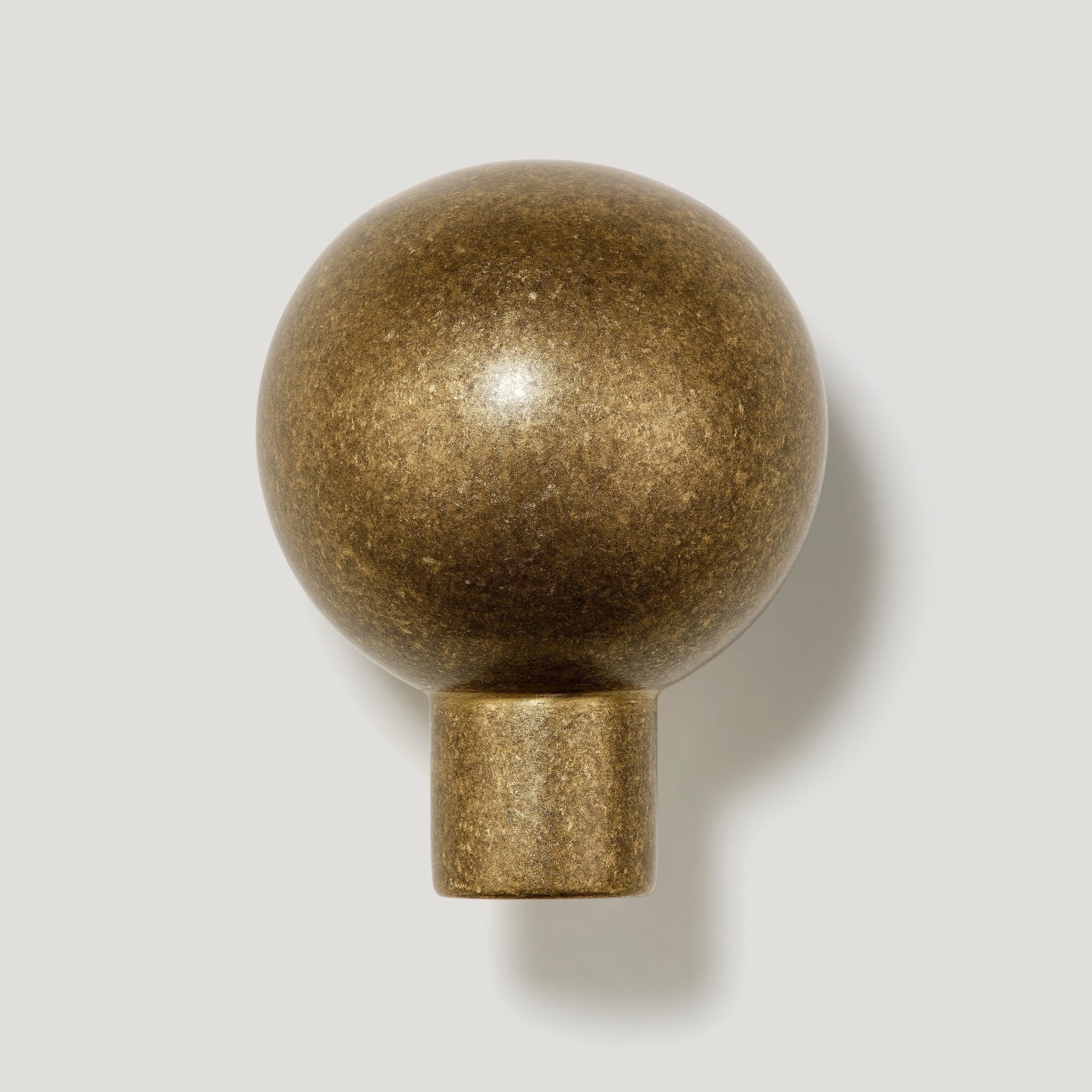 BOBBIN Single Fixing Hook - Aged Brass - Plank Hardware