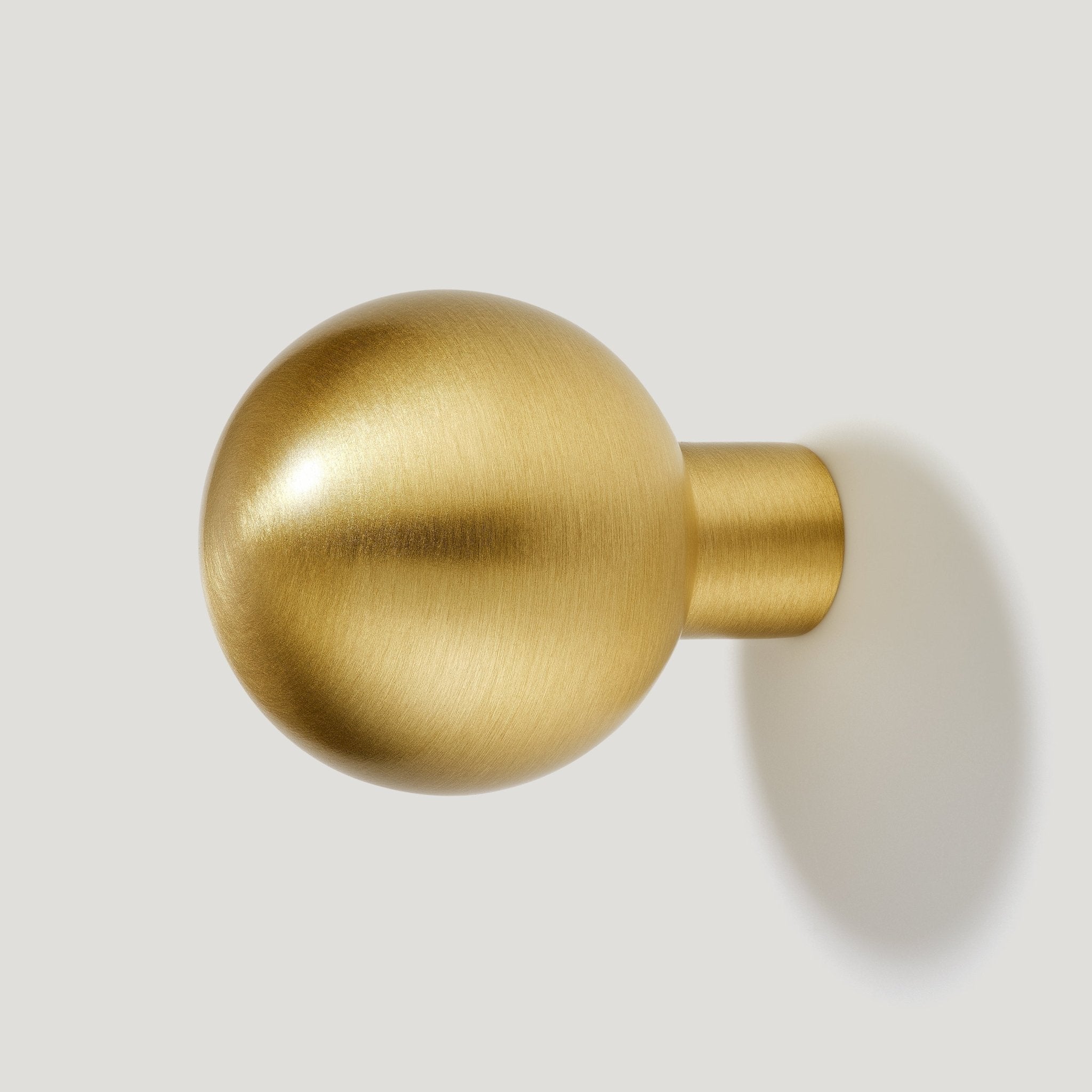 BOBBIN Single Fixing Hook - Brass - Plank Hardware