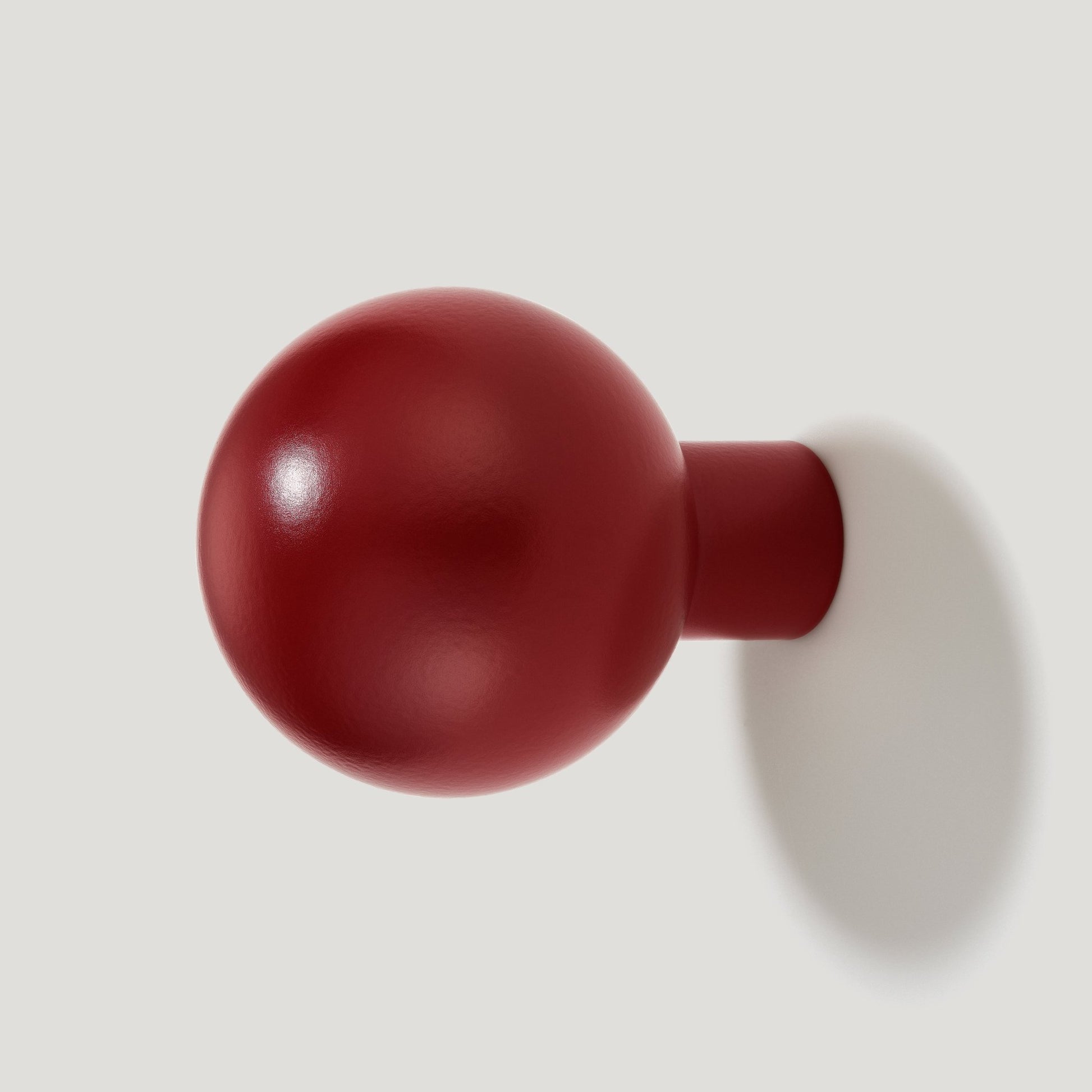 BOBBIN Single Fixing Hook - Burgundy - Plank Hardware