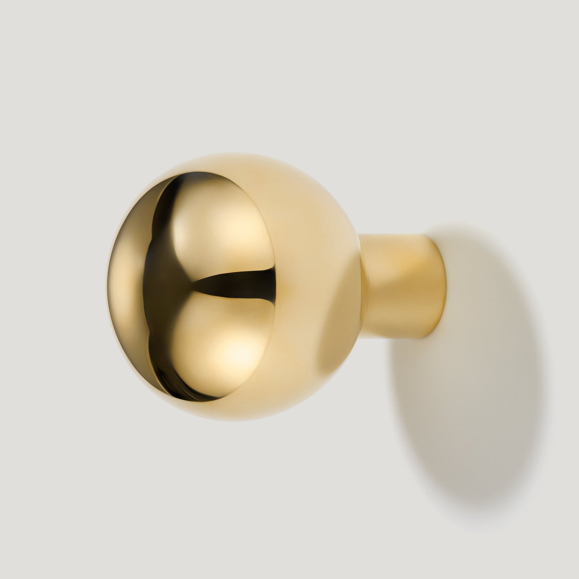 BOBBIN Single Fixing Hook - Unlacquered Brass - Plank Hardware