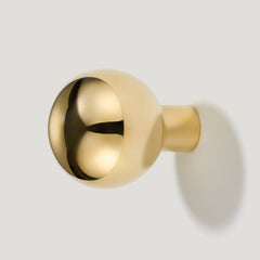 BOBBIN Single Fixing Hook - Unlacquered Brass - Plank Hardware