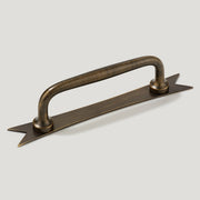 ELIZA Handle with Ribbon Backplate - Antique Brass - Plank Hardware