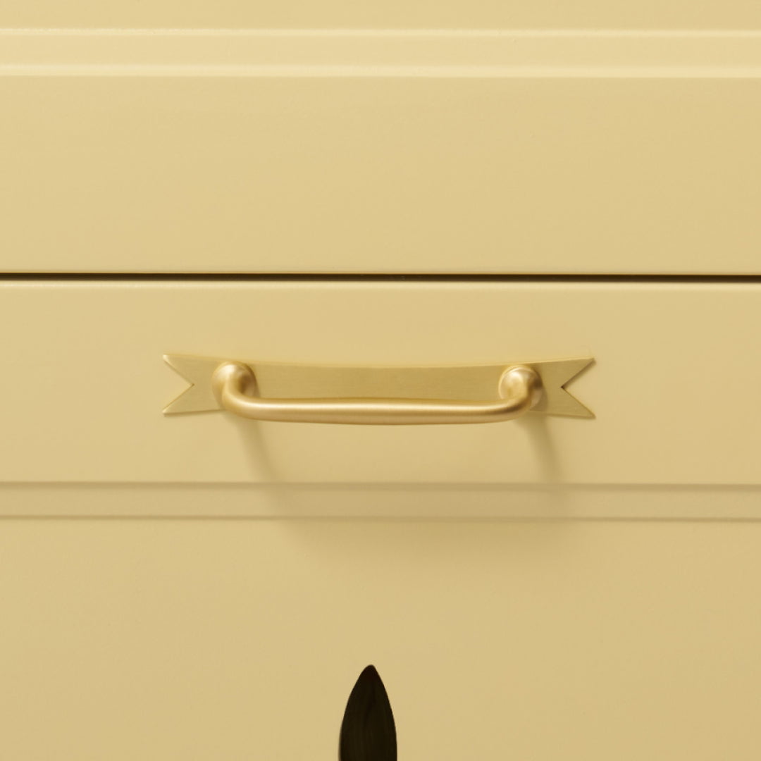 ELIZA Handle with Ribbon Backplate - Brass - Plank Hardware