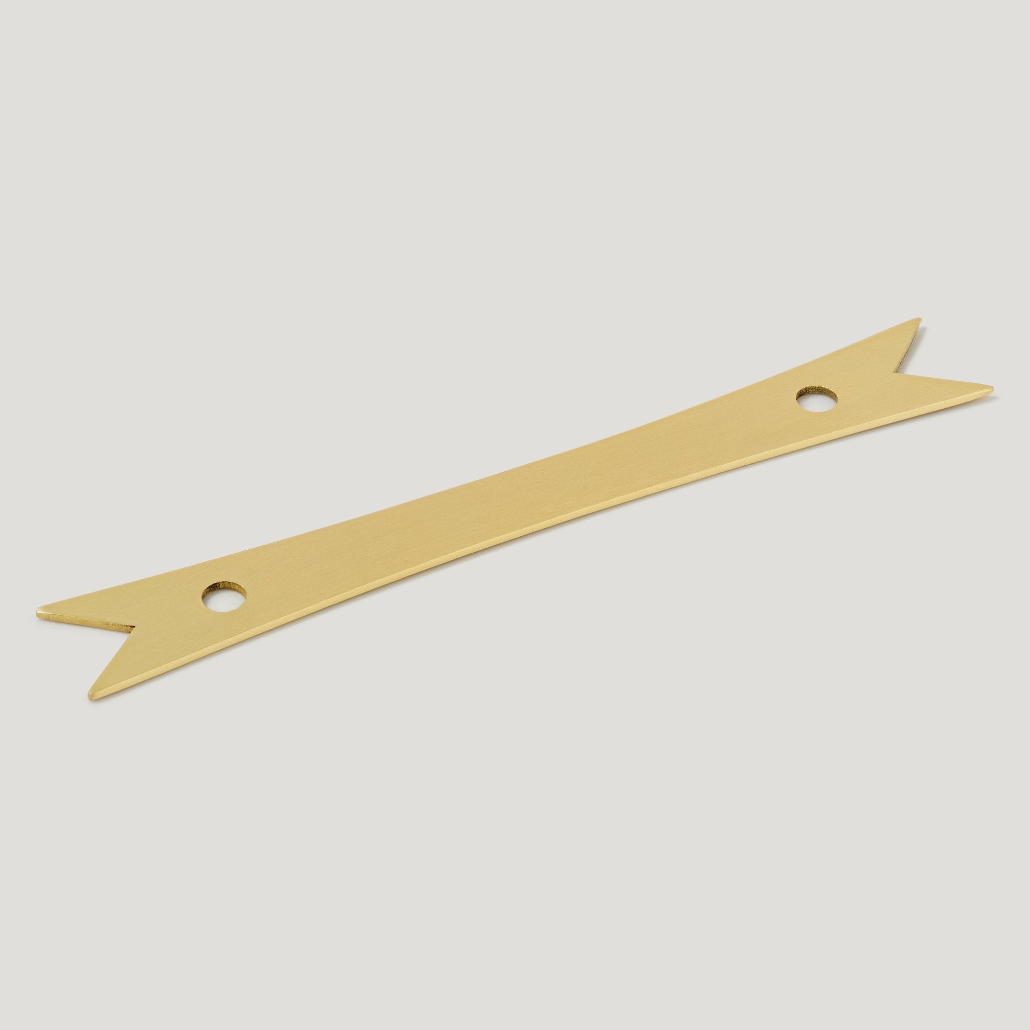 ELIZA Handle with Ribbon Backplate - Brass - Plank Hardware