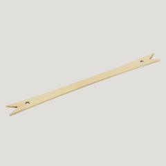 ELIZA Handle with Ribbon Backplate - Unlacquered Brass - Plank Hardware