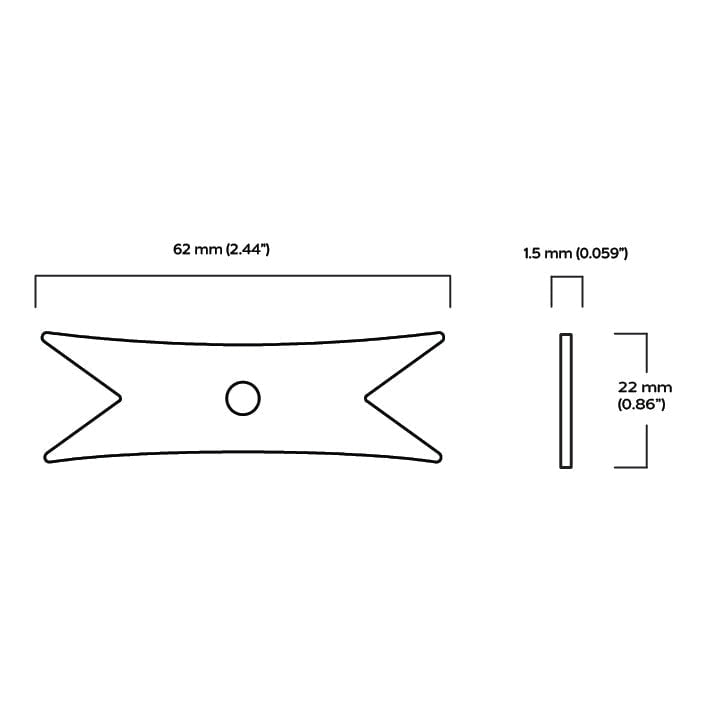ELIZA Ribbon Knob Backplate - Brass - Plank Hardware