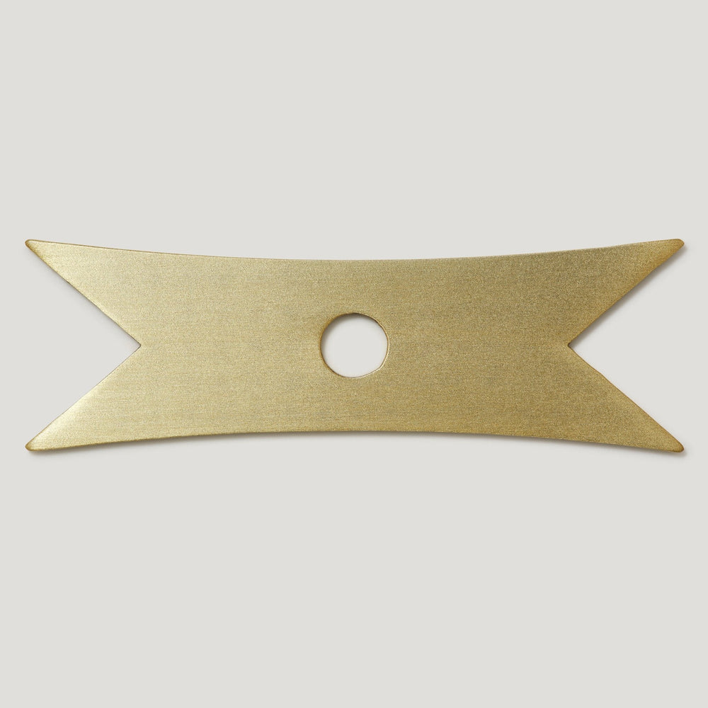 ELIZA Ribbon Knob Backplate - Brass