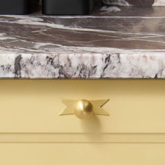 ELIZA Ribbon Knob Backplate - Brass - Plank Hardware