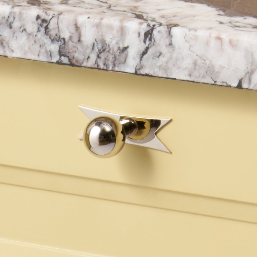 ELIZA Ribbon Knob Backplate - Polished Nickel - Plank Hardware