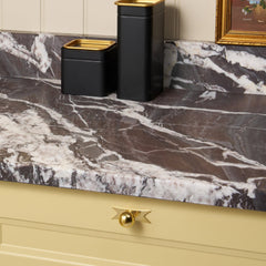 ELIZA Ribbon Knob Backplate - Unlacquered Brass - Plank Hardware