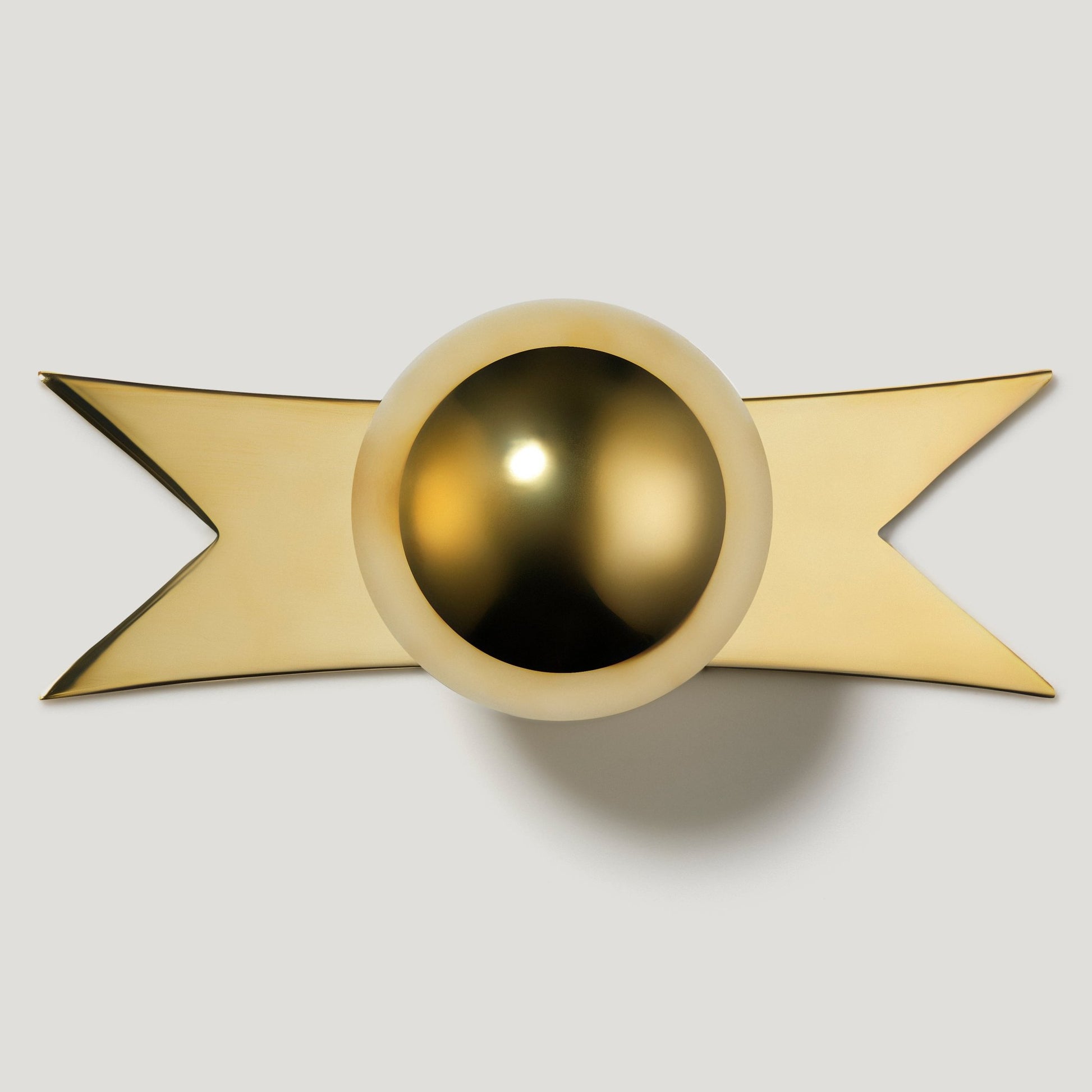 ELIZA Ribbon Knob Backplate - Unlacquered Brass - Plank Hardware