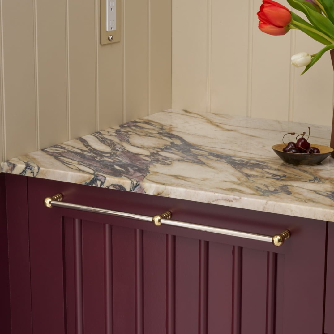 ESBEN Appliance Pull - Polished Nickel & Unlacquered Brass - Plank Hardware
