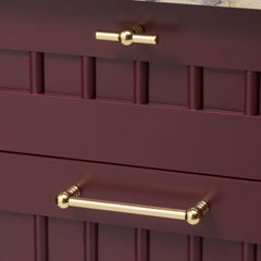 ESBEN D Bar Handle - Unlacquered Brass - Plank Hardware