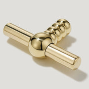 ESBEN Single T Handle - Unlacquered Brass - Plank Hardware