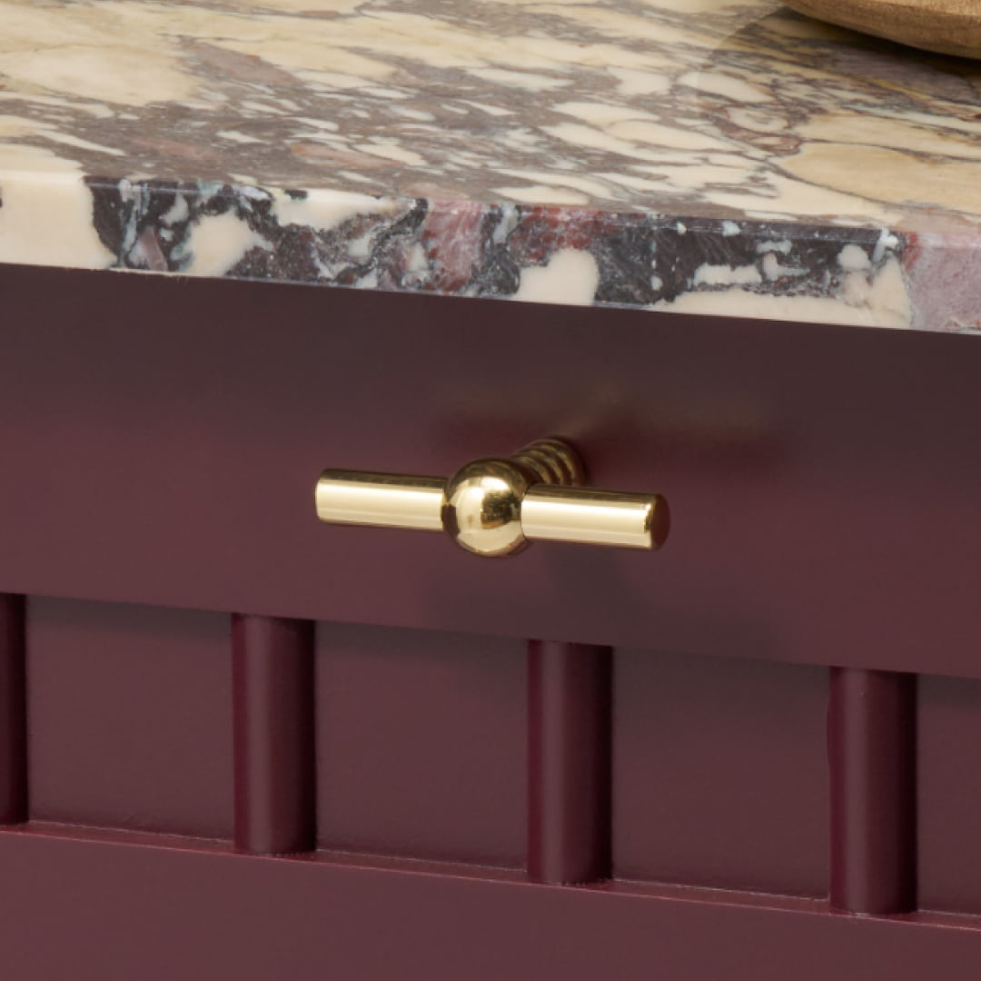 ESBEN Single T Handle - Unlacquered Brass - Plank Hardware