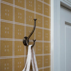 GRAYSON Shaker Double Fixing Hook - Antique Brass - Plank Hardware