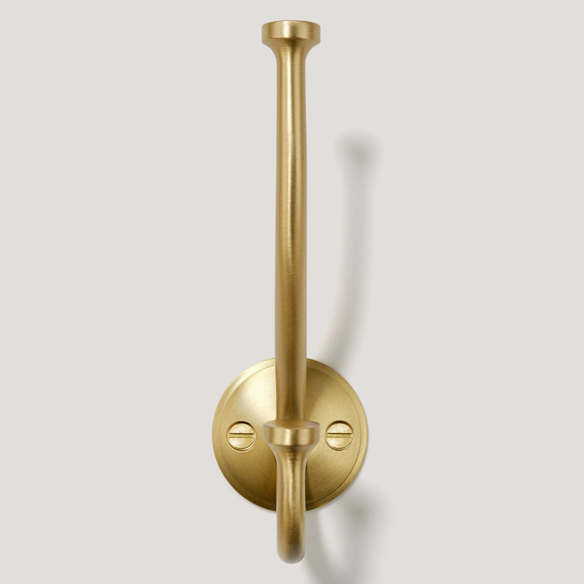 GRAYSON Shaker Double Fixing Hook - Brass - Plank Hardware