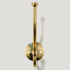 GRAYSON Shaker Double Fixing Hook - Unlacquered Brass - Plank Hardware