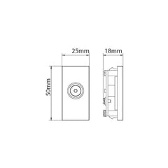 Half 1G Coaxial TV Socket - Plank Hardware